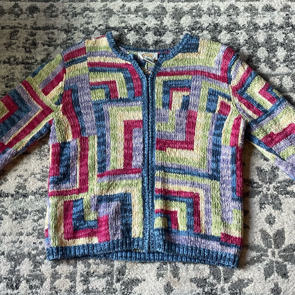 Colourful knit sweater
